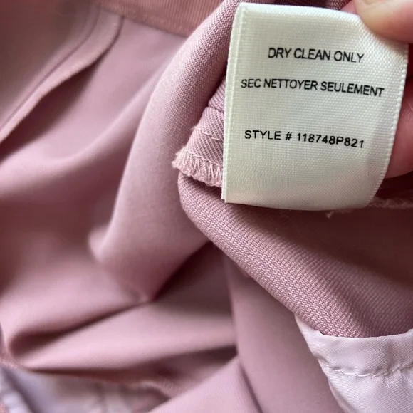 Rebecca Taylor Stretch Wool Spring Cropped Wide Leg Pant Dusty Rose size 0 - Picture 5 of 8